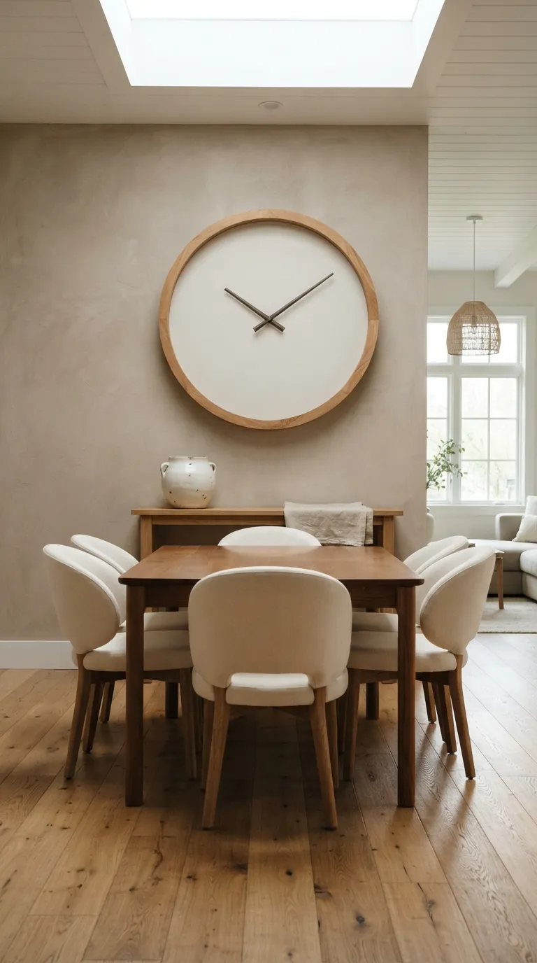 simple dining room decor Statement Dining Clock