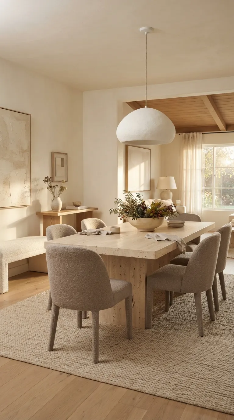 simple dining room decor Tonal Neutral Palette