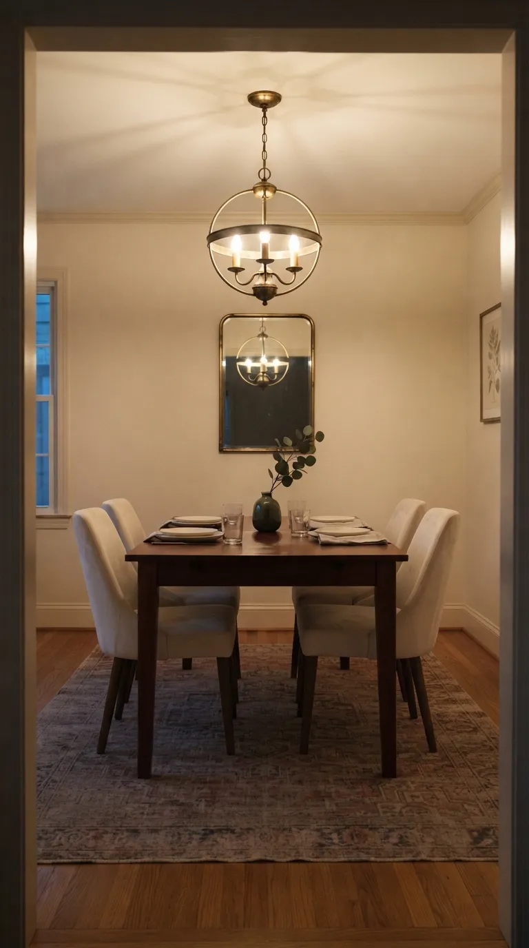 simple dining room decor Vintage Brass Details