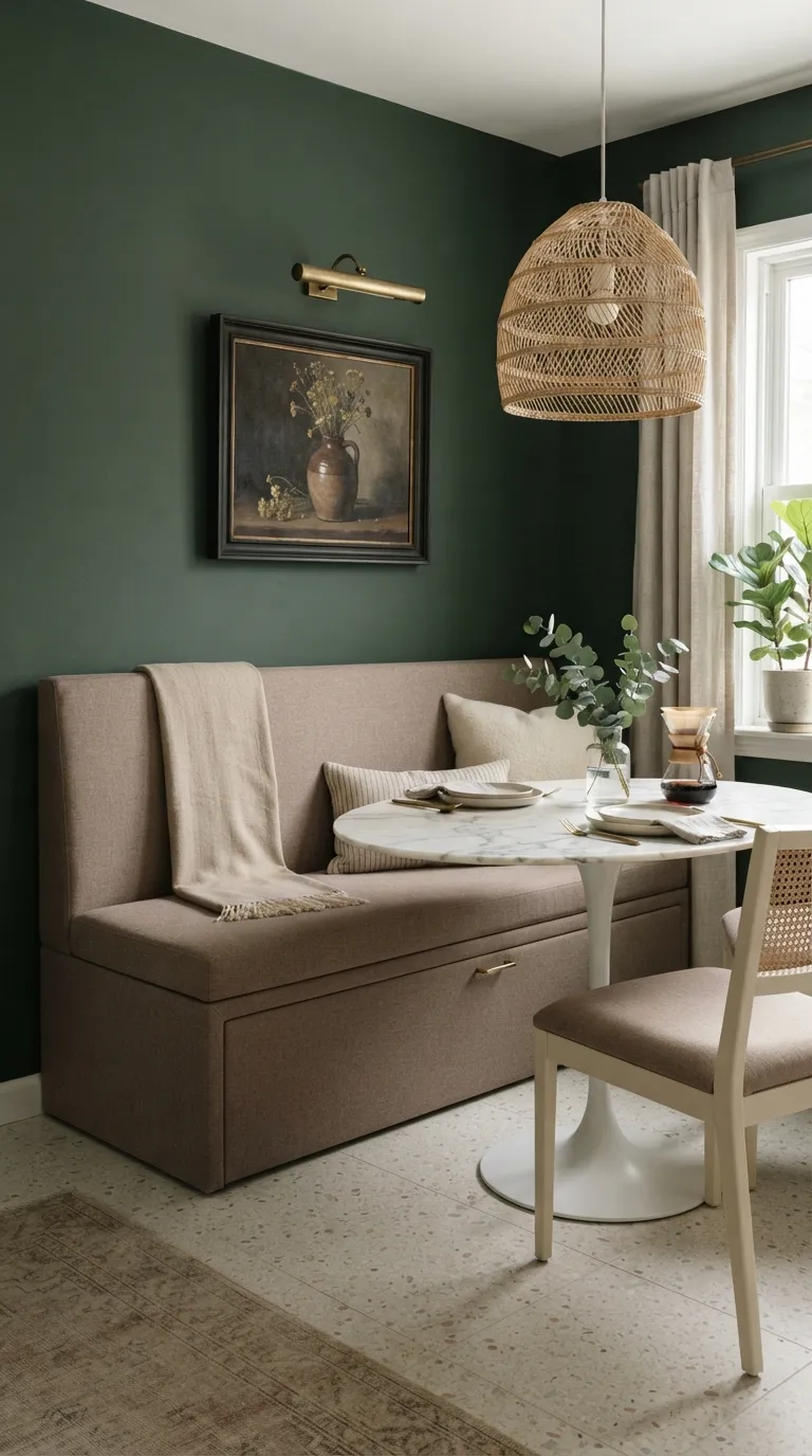 small dining room ideas decor Banquette With Hidden Storage