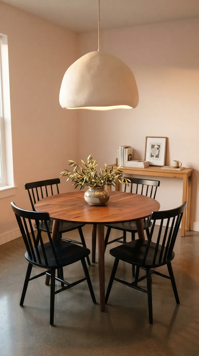 small dining room ideas decor One Large Pendant