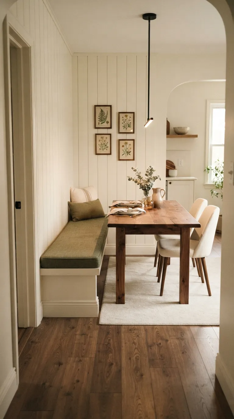 small dining room ideas decor Wall-Mounted Dining Bench