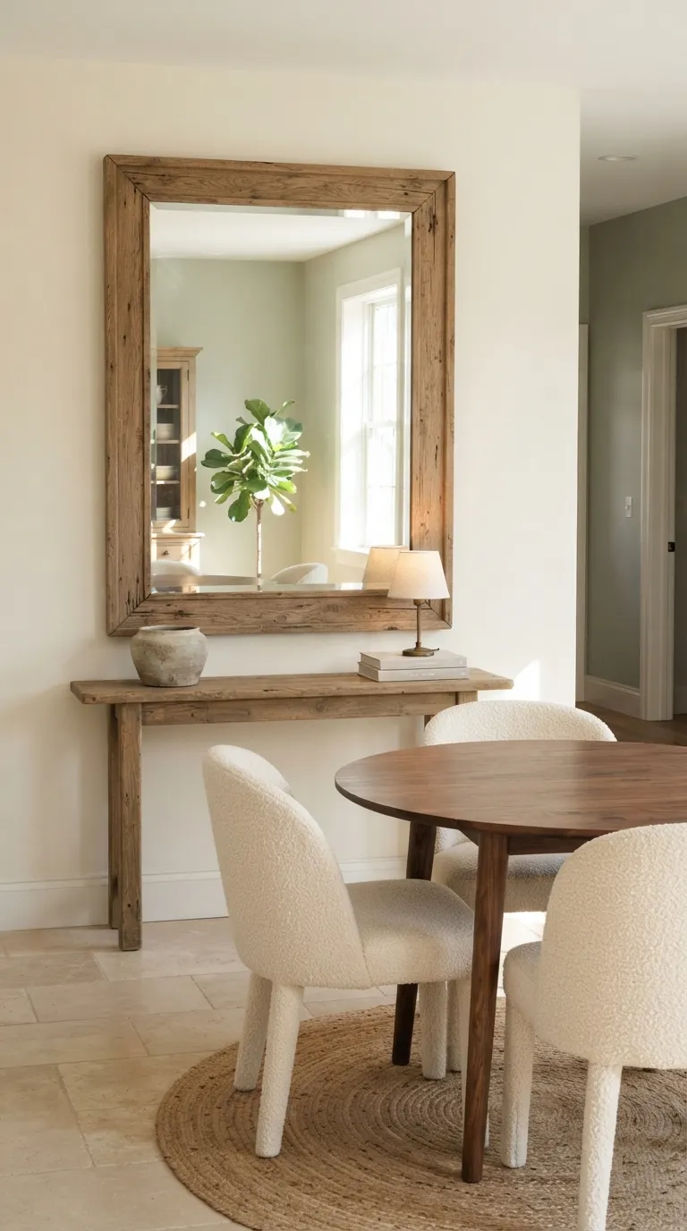 western dining room decor Rustic Mirror Focal Point