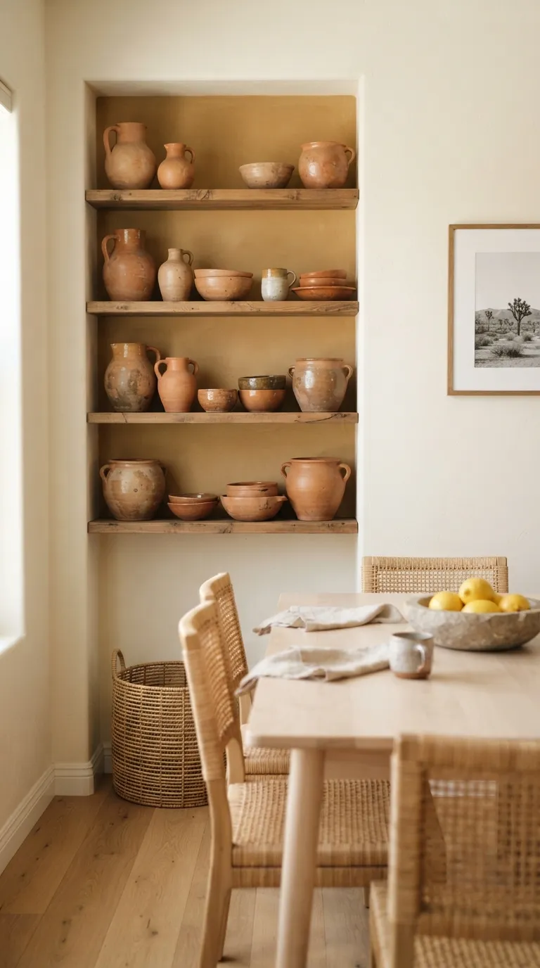 western dining room decor Terracotta Pottery Display