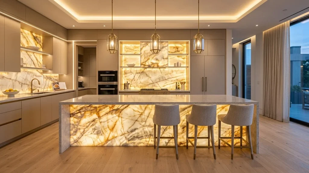 Backlit Stone Panels