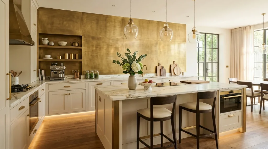 Brass Accent Wall