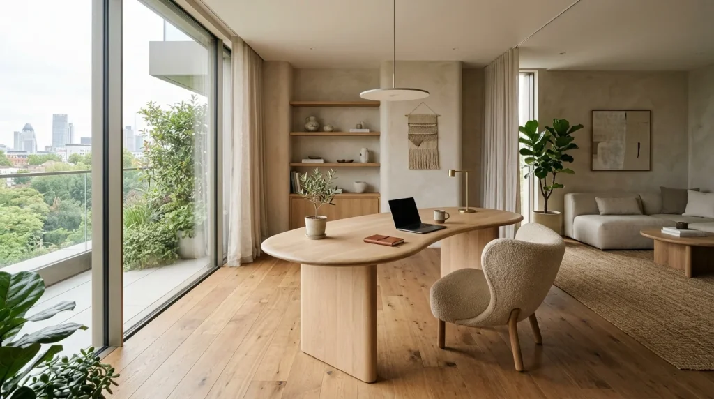 Curved Wood Desk