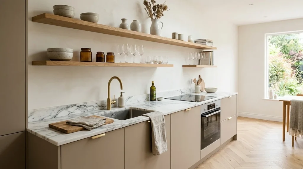 Floating Open Shelves