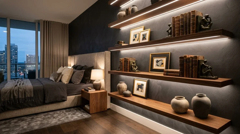 Hidden LED Shelving