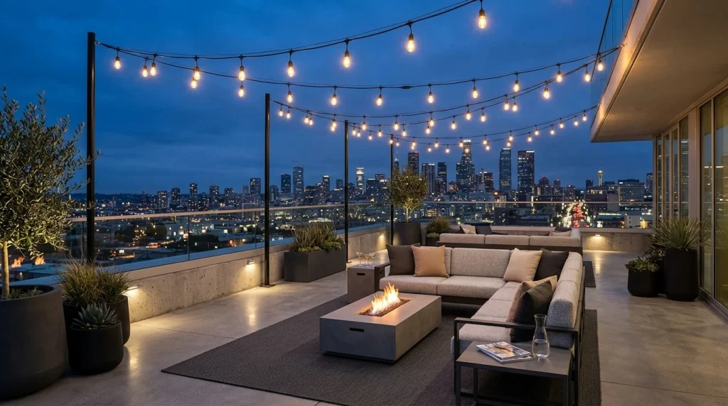 Rooftop Skyline Glow